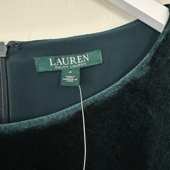 Lauren Ralph Lauren Dark Green Velvet Maxi Gown - Picture 4 of 7